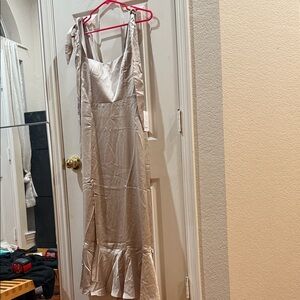 Mu Mu dress  .champagne color